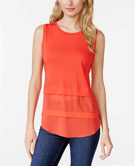 michael michael kors sleeveless lace top